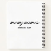 Personalisierte Beste Mama je Kalligrafiebezeichnu Notizblock (Rückseite)