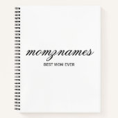 Personalisierte Beste Mama je Kalligrafiebezeichnu Notizblock (Vorderseite)