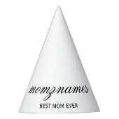 Personalisierte Beste Mama je Kalligrafiebezeichnu Partyhütchen (Vorderseite)