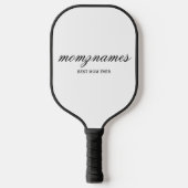 Personalisierte Beste Mama je Kalligrafiebezeichnu Pickleball Schläger (Vorderseite)