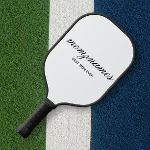 Personalisierte Beste Mama je Kalligrafiebezeichnu Pickleball Schläger