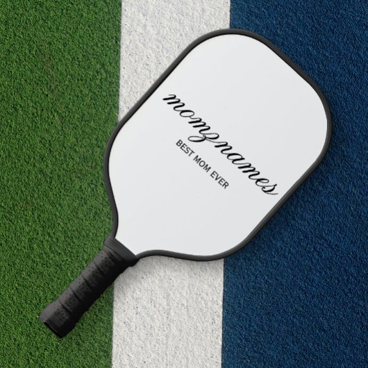 Personalisierte Beste Mama je Kalligrafiebezeichnu Pickleball Schläger