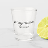 Personalisierte Beste Mama je Kalligrafiebezeichnu Schnapsglas (Vorderseite)