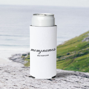 Personalisierte Beste Mama je Kalligrafiebezeichnu Selters Dosenkühler