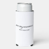 Personalisierte Beste Mama je Kalligrafiebezeichnu Selters Dosenkühler (Seltzer Vorderseite)