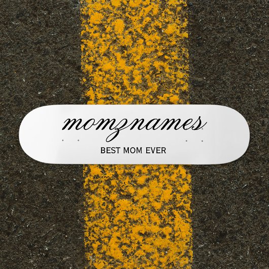 Personalisierte Beste Mama je Kalligrafiebezeichnu Skateboard