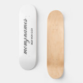 Personalisierte Beste Mama je Kalligrafiebezeichnu Skateboard (Vorderseite)