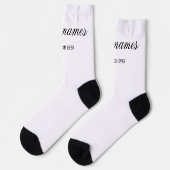 Personalisierte Beste Mama je Kalligrafiebezeichnu Socken (Linkes Detail)