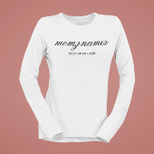 Personalisierte Beste Mama je Kalligrafiebezeichnu T-Shirt