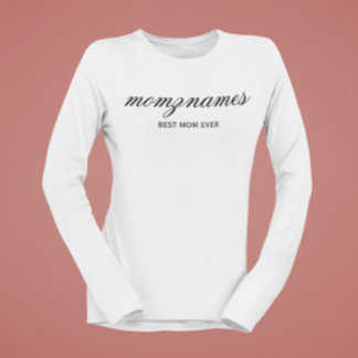 Personalisierte Beste Mama je Kalligrafiebezeichnu T-Shirt