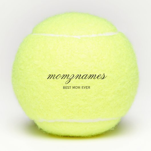 Personalisierte Beste Mama je Kalligrafiebezeichnu Tennisbälle (Vorderseite)