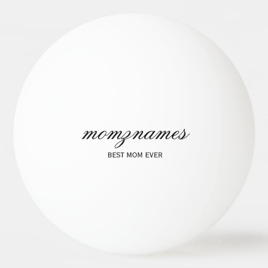 Personalisierte Beste Mama je Kalligrafiebezeichnu Tischtennisball (Vorderseite)