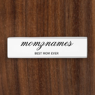 Personalisierte Beste Mama je Kalligrafiebezeichnu Türschild