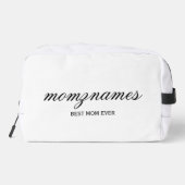 Personalisierte Beste Mama je Kalligrafiebezeichnu Waschbeutel (Rückseite)