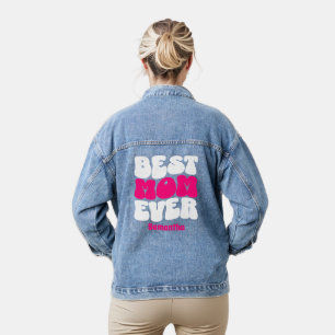 Personalisierte beste Mama je nach Muttertag Jeansjacke