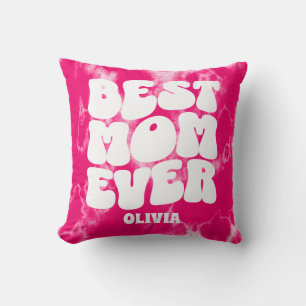 Personalisierte beste Mama je rosa Gefärbte Krawat Kissen