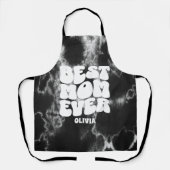 Personalisierte beste Mama je schwarze Gefärbte Kr Schürze (Vorderseite)