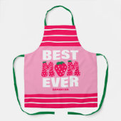 Personalisierte beste Mama je Strawberry Muttertag Schürze (Vorderseite)