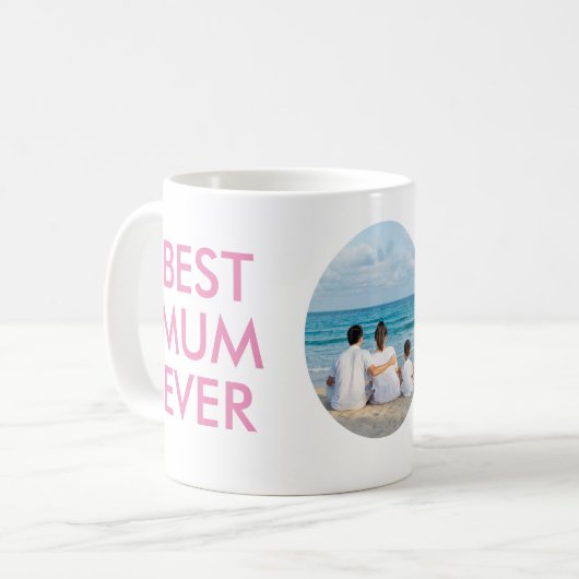 Personalisierte Beste Mama je Tasse mit Foto (Vorderseite Links)
