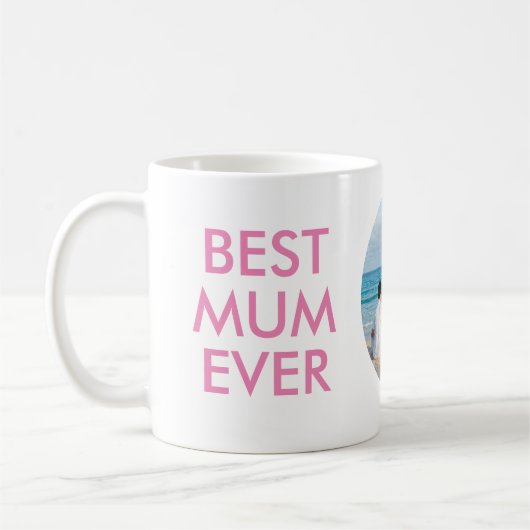 Personalisierte Beste Mama je Tasse mit Foto (Links)