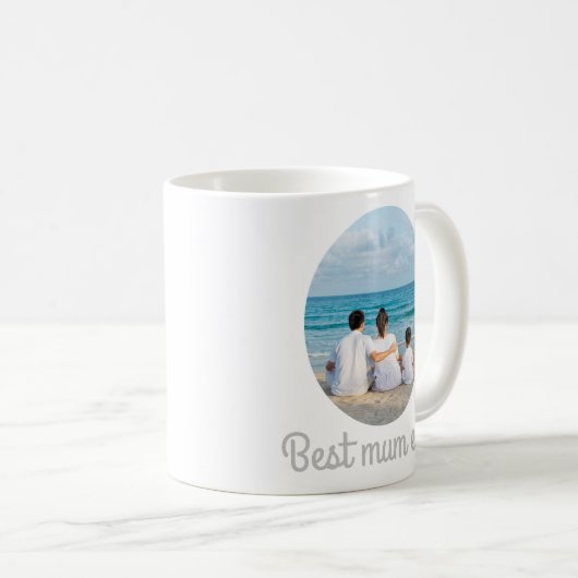 Personalisierte Beste Mama je Tasse mit Foto (VorderseiteRechts)