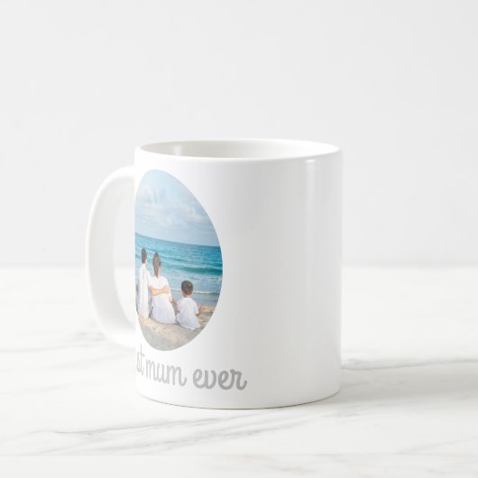 Personalisierte Beste Mama je Tasse mit Foto (Vorderseite Links)