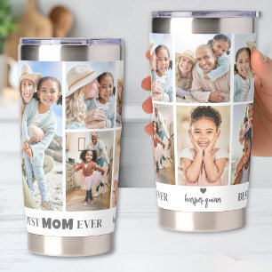 Personalisierte beste Mutter Foto-Collage Mutter Thermobecher