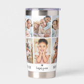 Personalisierte beste Mutter Foto-Collage Mutter Thermobecher (Links)