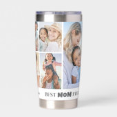 Personalisierte beste Mutter Foto-Collage Mutter Thermobecher (Rückseite)