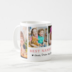 Personalisierte Beste Nanny Ever 4 Foto-Collage   Kaffeetasse