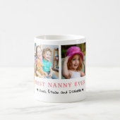 Personalisierte Beste Nanny Ever 4 Foto-Collage Kaffeetasse (Mittel)