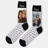 Personalisierte Beste Schwester überhaupt Foto-Vor Socken (Linkes Detail)