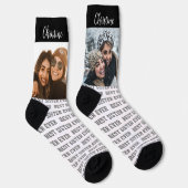 Personalisierte Beste Schwester überhaupt Foto-Vor Socken (Rechts)