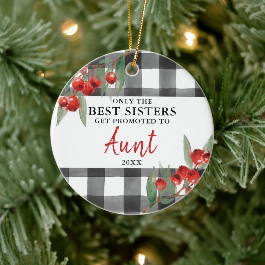 Personalisierte Beste Sisters werden zur Tante gew Keramik Ornament (Baum)