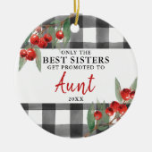 Personalisierte Beste Sisters werden zur Tante gew Keramik Ornament (Vorne)