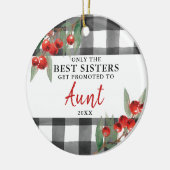 Personalisierte Beste Sisters werden zur Tante gew Keramik Ornament (Links)