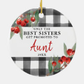 Personalisierte Beste Sisters werden zur Tante gew Keramik Ornament (Hinten)