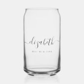 Personalisierte Beste Summe pro Script Monogram Dosenglas (Vorderseite)