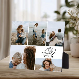 Personalisierte beste Tante Foto-Collage Fotoplatte