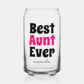 Personalisierte beste Tante je Tante Name kann Gla Dosenglas (Vorderseite)