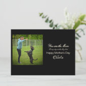 personalisierte Besten Hund Mama Grußkarte Einladung (Stehend Vorderseite)