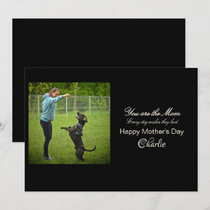 personalisierte Besten Hund Mama Grußkarte Einladung