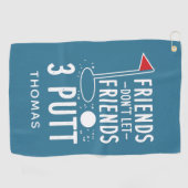 Personalisierte Bestfriends Lass Friends 3 Putt ni Golfhandtuch (Horizontal)