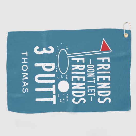 Personalisierte Bestfriends Lass Friends 3 Putt ni Golfhandtuch (Horizontal)