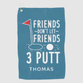 Personalisierte Bestfriends Lass Friends 3 Putt ni Golfhandtuch (Vorderseite)