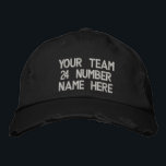 Personalisierte, bestickte Baseballkappe für benut<br><div class="desc">Einfache Personalisierte Werbeaktion - Fügen Sie Ihren Text - Name - Team - Firma / Nummer / Brief / Slogan - Tagline / oder Website , Telefon , E-Mail , Social Media Handle , Adresse , Logo - Foto / mehr - Wählen Sie Ihre Farbe / Größe / Schriftart -...</div>