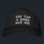 Personalisierte, bestickte Baseballkappe für benut<br><div class="desc">Einfache Personalisierte Werbeaktion - Fügen Sie Ihren Text - Name - Team - Firma / Nummer / Brief / Slogan - Tagline / oder Website , Telefon , E-Mail , Social Media Handle , Adresse , Logo - Foto / mehr - Wählen Sie Ihre Farbe / Größe / Schriftart -...</div>