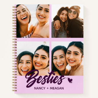 Personalisierte Bestie Forever Foto Collage Spiral Notizblock