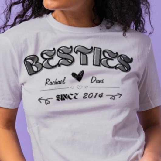 Personalisierte Bestie Freundschaft T-Shirt