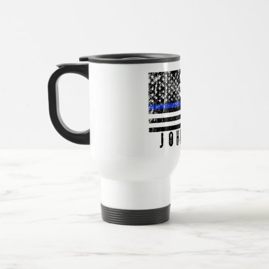 Personalisierte beunruhigte amerikanische Polizei Reisebecher (Links)